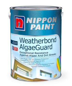 Weatherbond AlgaeGuard (မှိုနှင့် ရေညှိတက်ခြင်းတို့ကို အထူးကာကွယ်ပြီး ရာသီဥတုဒဏ်ခံနိုင်သည့် အပြင်ဆေး)